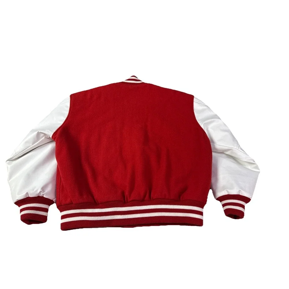 Maverick‎  Letterman Jacket Medium Red And White